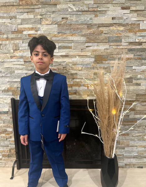 Royal blue tuxedo